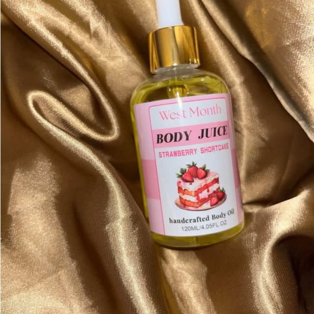 Body Juice Strawberry Shortcake Handcrafted Body Oil - Pink